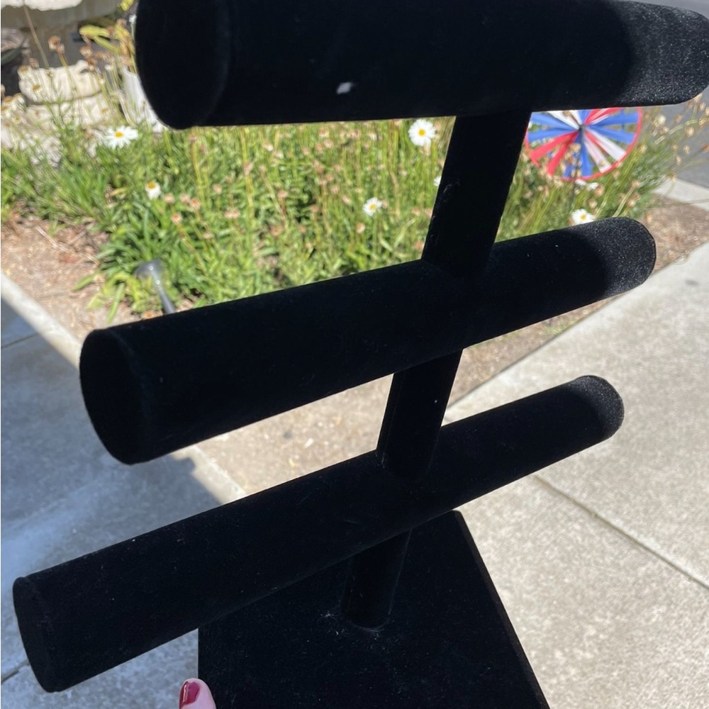 Black Velvet Jewelry Display Stand